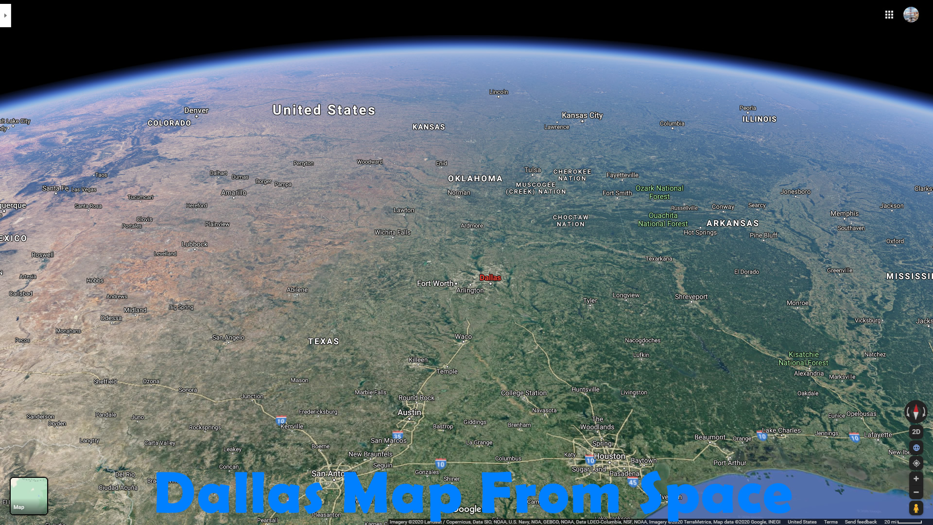 Dallas Carte des Espace